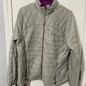 Eddie Bauer Silver and Purple Reversible Jacket